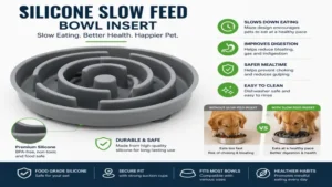 silicone slow feed bowl insert with maze design for healthier and slower dog feeding