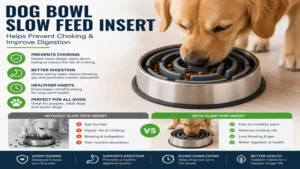 dog bowl slow feed insert reducing choking risk and improving digestion during meals