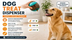 dog treat dispenser used for positive reinforcement and effective dog training sessions