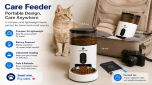 care feeder portable design for travel-friendly pet feeding and compact storage