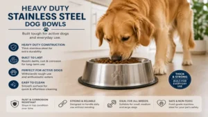 heavy duty dog bowls stainless steel design for active dogs and everyday feeding