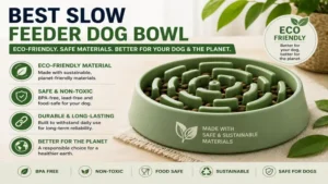 eco-friendly best slow feeder dog bowl made with safe and sustainable materials