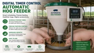 digital timer control automatic hog feeder with scheduled feeding system