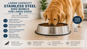 large capacity dog bowls stainless steel option for large breed dogs