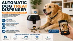 dog treat dispenser with automatic reward system for smart pet interaction and training