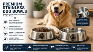 Premium Stainless Dog Bowls with rust-resistant and easy-to-clean material