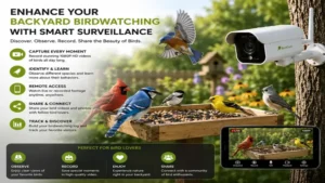 bird surveillance camera helping bird enthusiasts observe and record backyard bird species throughout the day