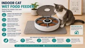 cat food feeder for wet food placed in a clean indoor environment for reliable daily feeding and convenience