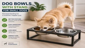 Dog bowls with stand for small dogs providing a comfortable feeding position for everyday meals