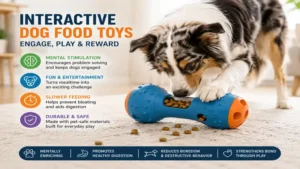 Interactive dog food toys that engage dogs, provide rewards, and reduce boredom