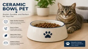 Ceramic bowl pet with a durable and stylish design for household pets