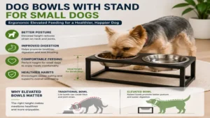 Dog bowls with stand for small dogs offering an ergonomic elevated feeding solution