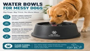 water bowls for messy dogs designed for large breeds with extra capacity and splash protection