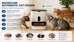 Microchip automatic cat feeder ideal for homes with multiple cats and special diets