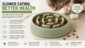 feed bowls to slow cat eating used with wet food to improve digestion and reduce gulping