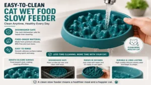 Easy-to-clean cat wet food slow feeder made from food-safe materials for everyday use