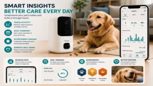 Interactive remote treat dispenser with smart insights and analytics from a remote treat dispenser