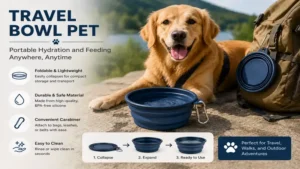 Portable travel bowl pet suitable for outdoor trips and daily walks