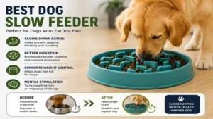 Best dog slow feeder for dogs that eat too fast, helping make mealtime slower and more engaging