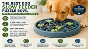 Best dog slow feeder puzzle bowl that provides mental stimulation during daily meals