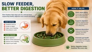 Are slow feeders good for dogs? Slow feeding can support healthier digestion and more comfortable mealtimes