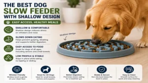 Best dog slow feeder with a shallow design for comfortable access to food and slower eating