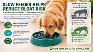 Are slow feeders good for dogs? A slow feeder encourages slower eating and may help reduce problems linked to rapid eating