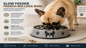 Slow feeder french bulldog bowl helping reduce fast eating and improve digestion