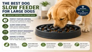 Best dog slow feeder for large dogs with a spacious design and controlled meal portions