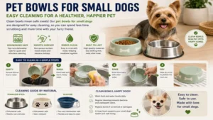 Pet bowls for small dogs designed for easy cleaning and hygienic everyday use