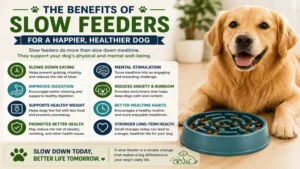 Are slow feeders good for dogs? Key benefits of slow feeders include slower eating, mental stimulation, and healthier mealtime habits