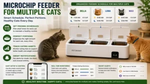 microchip feeder for multiple cats supporting organized daily feeding schedules
