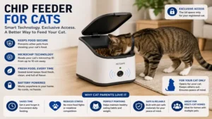 chip feeder for cats helping with portion control, secure feeding, and healthier eating habits